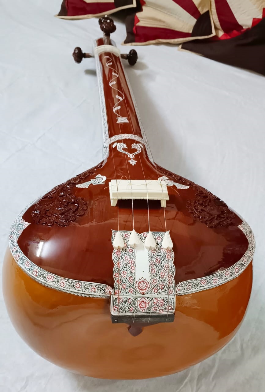 a (1) Male Tanpura Indian Wooden Tanpura 4 String Male Tanpura Musical Instruments Tuned Amazing Sound Gift For Professional Player, Beginners - Image 1