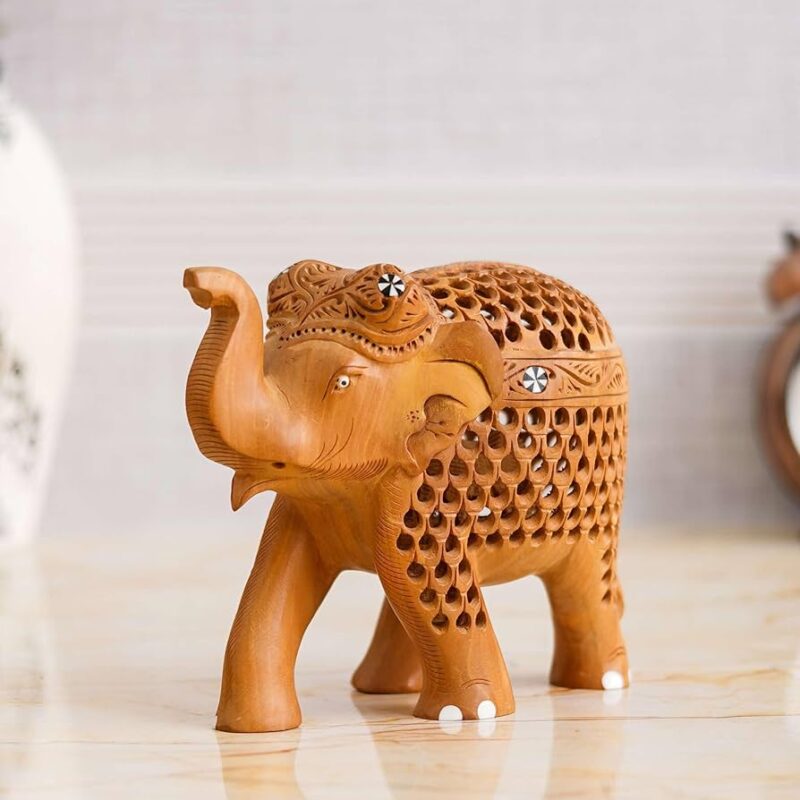 Banarasi-Wooden-Handcrafted-Elephant-Showpiece