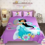 100% Cotton Kids Mermaid Double Bed Bedsheet with Pillow Covers - 250 Thread Counts