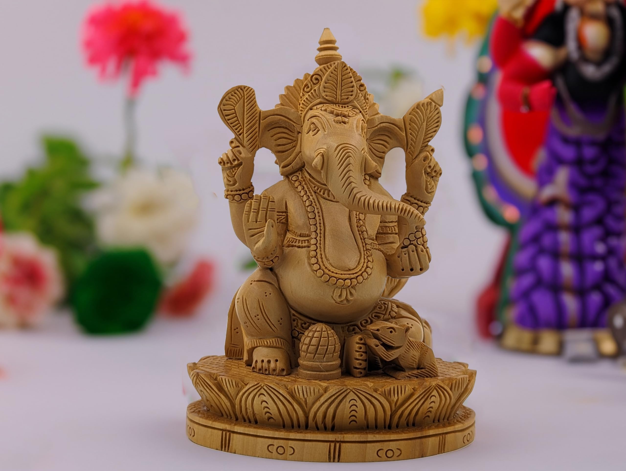 Wooden idols for pooja and home decor by Uphaar Manjusha