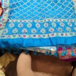 Bandhej semi garget  silk dupatta