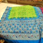 Bandhej semi garget silk dupatta