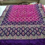 Bandhej semi garget silk dupatta