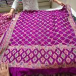 Bandhej Semi garget silk dupatta