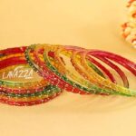 LAVAZZA Glass Zircon Bangle Set (Pack of 12)